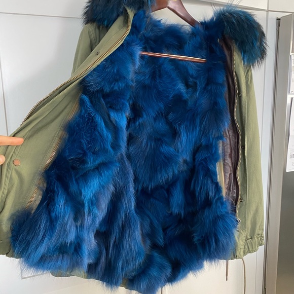 Mr & Mrs Italy Fur Parka Coat Small - Picture 2 of 8